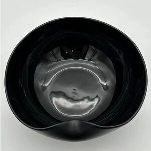 11” LARGE Elsa Peretti Tiffany Co black terracotta thumbprint bowl